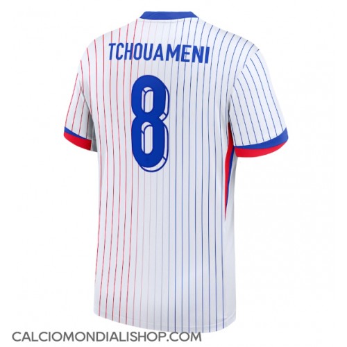 Maglie da calcio Francia Aurelien Tchouameni #8 Seconda Maglia Europei 2024 Manica Corta